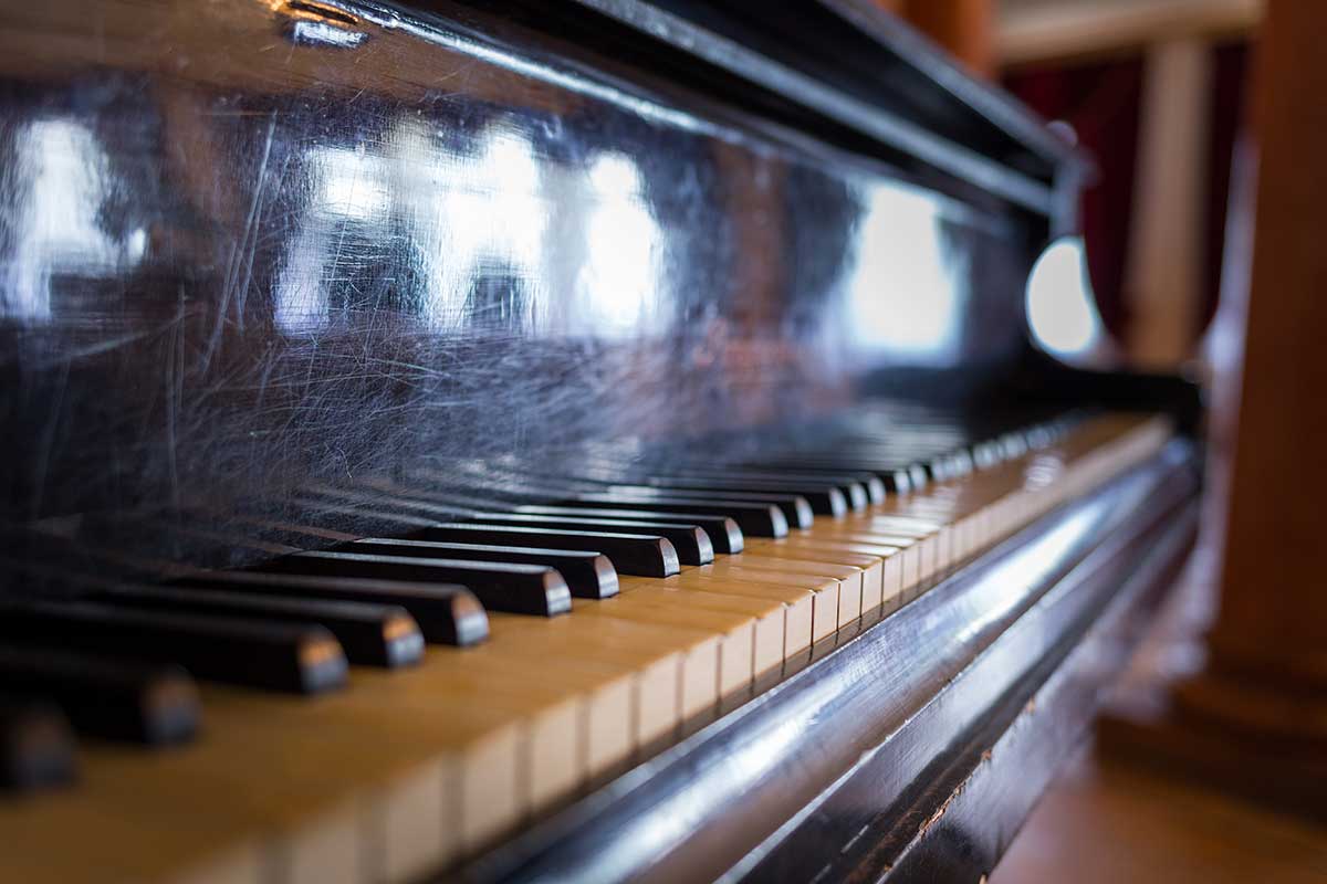 vintage piano closeup